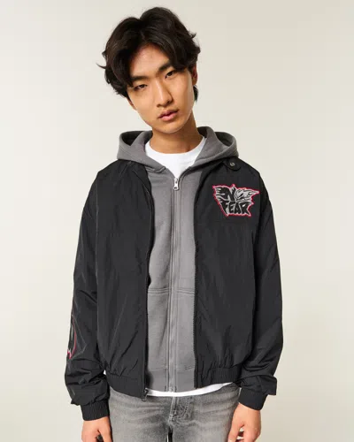 Hollister No Fear Graphic Jacket In Black