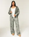 Hollister Olive Camo Baggy Sweatpants In Gray