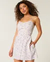 Hollister Open-back Linen-blend Skort Dress In White