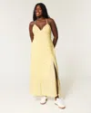 Hollister Open Back Maxi Dress In Yellow