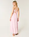 Hollister Open Back Maxi Dress In Pink