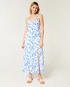 Hollister Open Back Maxi Dress In Blue