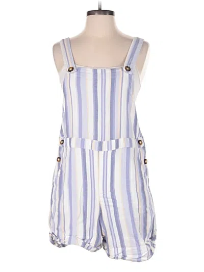 Pre-owned Hollister Overall Shorts In Blue