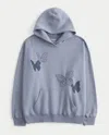 Hollister Oversized Butterfly Graphic Hoodie In Multi