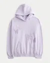 Hollister Oversized Butterfly Graphic Hoodie In Purple