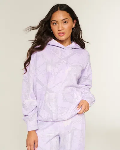 Hollister Oversized Camo Hoodie In Purple
