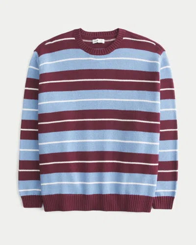 Hollister Oversized Knit Crew Neck Sweater In Multi