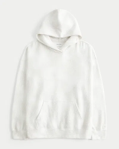 Hollister Oversized Doe Print Hoodie In White