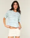 Hollister Oversized Dye Effect La Jolla Graphic Tee
