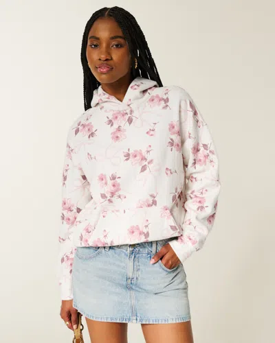 Hollister Oversized Floral Pattern Hoodie
