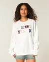 Hollister Oversized New York Graphic Crew Sweatshirt