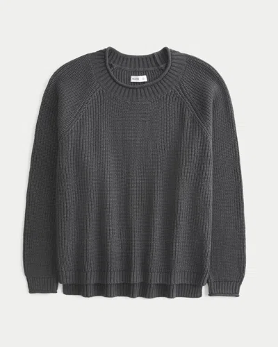 Hollister Oversized Roll-neck Sweater In Gray