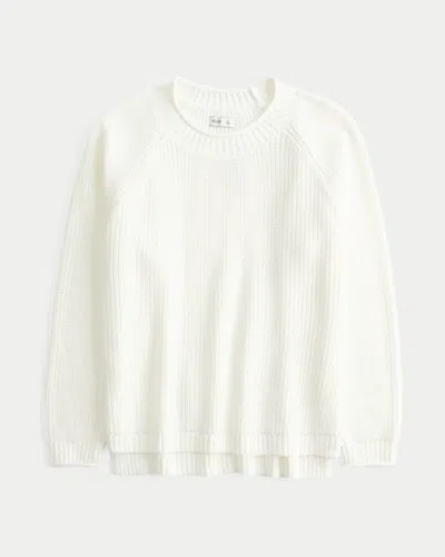 Hollister Oversized Roll-neck Sweater In White