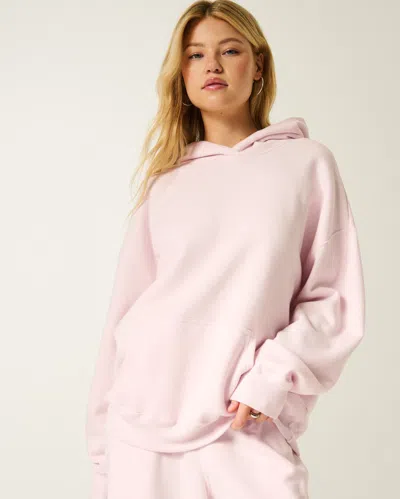 Hollister Oversized Sparkle Hoodie In Pink
