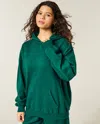 Hollister Oversized Sparkle Hoodie In Green