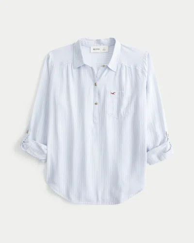Hollister Pearl Popover Shirt In Animal Print
