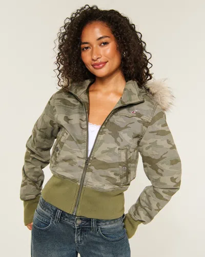 Hollister Peyton Twill Jacket In Green