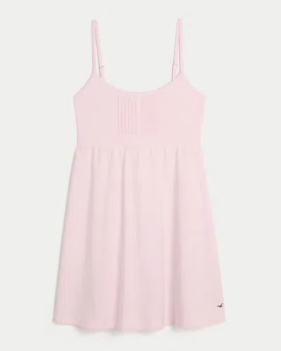 Hollister Pintuck Knit Mini Dress In Pink