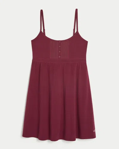 Hollister Pintuck Knit Mini Dress In Brown