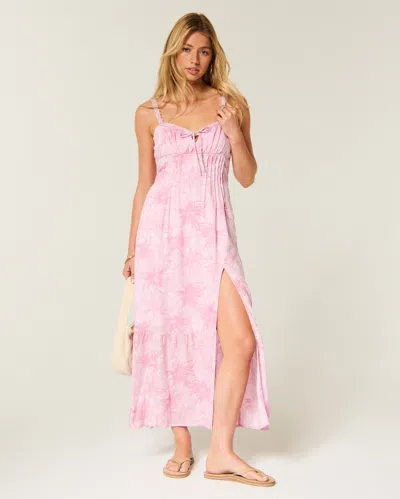 Hollister Pintuck Maxi Dress In Pink