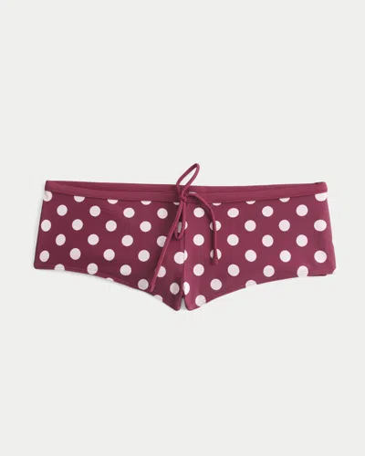 Hollister Pop Binding Swim Shortie In Brown