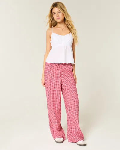 Hollister Pull-on Slub Pants In Pink