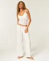 Hollister Pull-on Slub Pants In White
