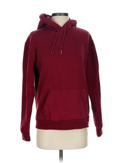 Pre-owned Hollister Pullover Hoodie In Burgundy