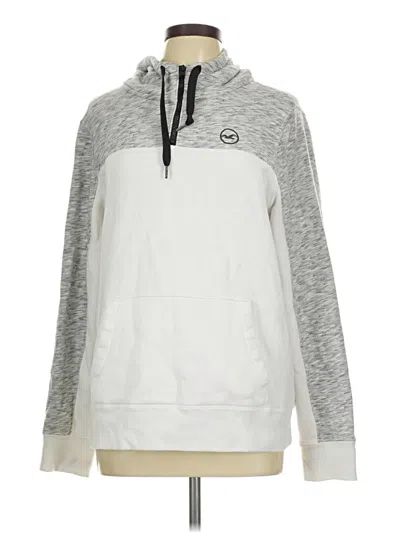 Pre-owned Hollister Pullover Hoodie In Silver