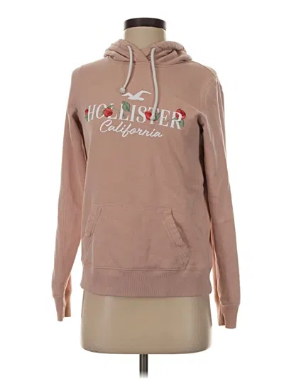 Pre-owned Hollister Pullover Hoodie In Tan