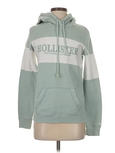 Pre-owned Hollister Pullover Hoodie In Teal