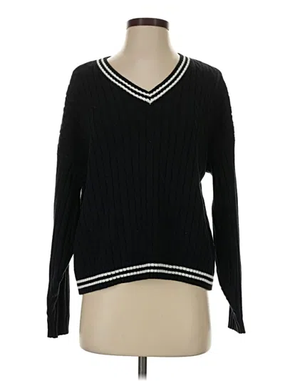 Pre-owned Hollister Pullover Sweater In Black