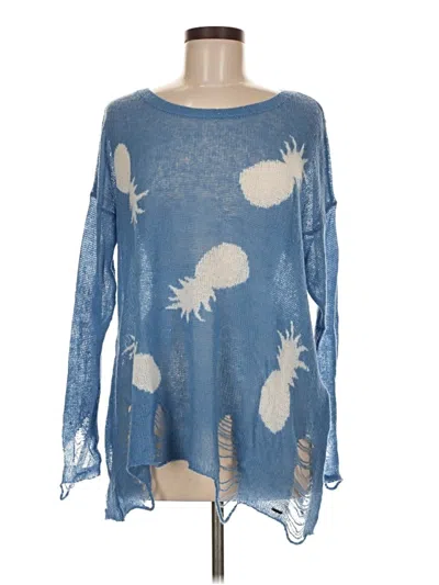 Pre-owned Hollister Pullover Sweater In Blue