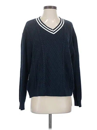 Pre-owned Hollister Pullover Sweater In Blue