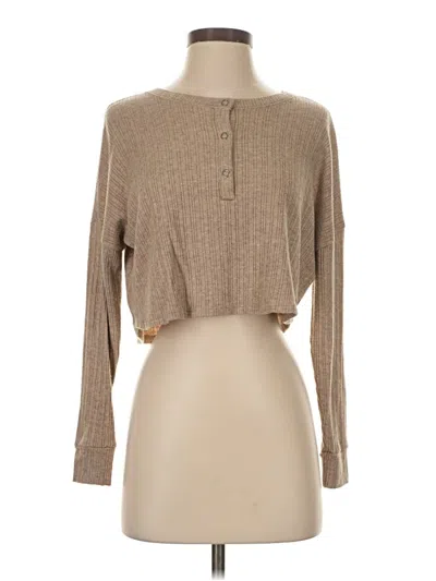 Pre-owned Hollister Pullover Sweater In Brown