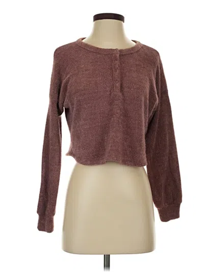 Pre-owned Hollister Pullover Sweater In Brown