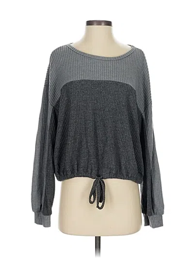 Pre-owned Hollister Pullover Sweater In Gray