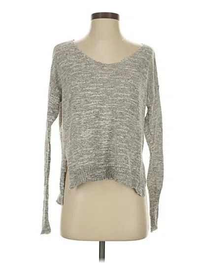 Pre-owned Hollister Pullover Sweater In Gray