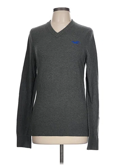 Pre-owned Hollister Pullover Sweater In Gray