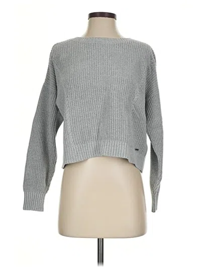 Pre-owned Hollister Pullover Sweater In Gray