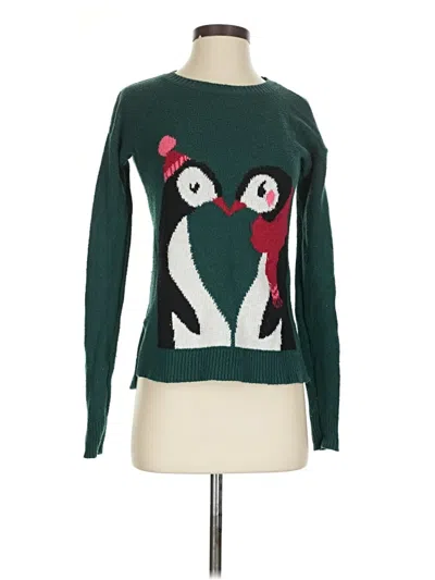 Pre-owned Hollister Pullover Sweater In Green