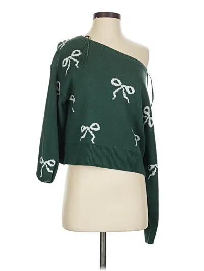 Pre-owned Hollister Pullover Sweater In Green