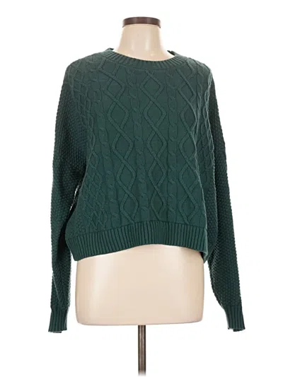 Pre-owned Hollister Pullover Sweater In Green