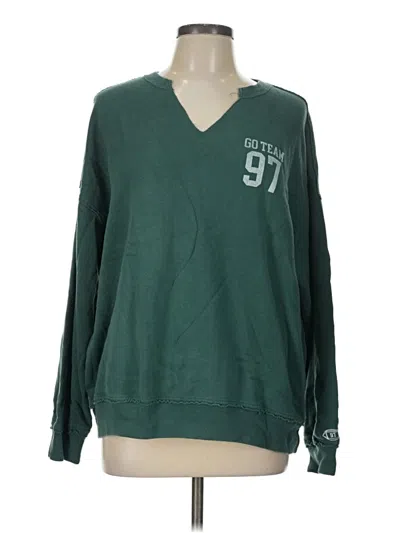 Pre-owned Hollister Pullover Sweater In Green