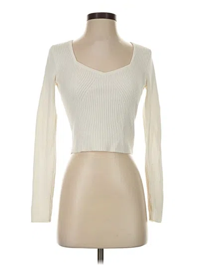 Pre-owned Hollister Pullover Sweater In Ivory