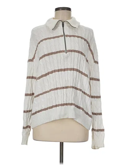 Pre-owned Hollister Pullover Sweater In Ivory