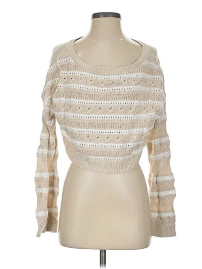 Pre-owned Hollister Pullover Sweater In Ivory