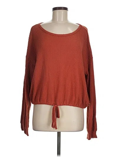 Pre-owned Hollister Pullover Sweater In Orange