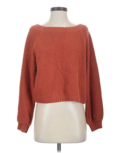 Pre-owned Hollister Pullover Sweater In Orange
