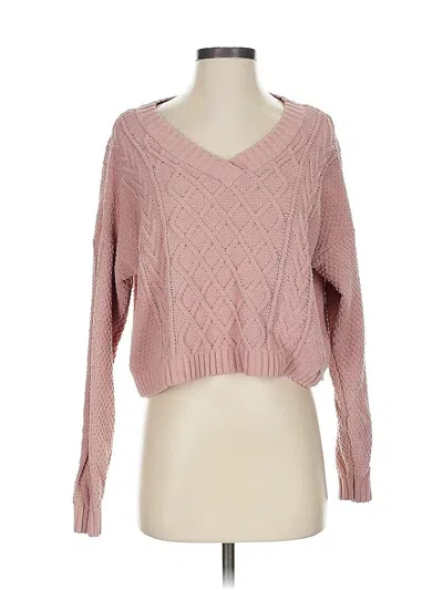 Pre-owned Hollister Pullover Sweater In Pink